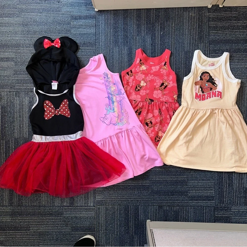 Disney Kids Dresses - Black, Pink, Red, Cream